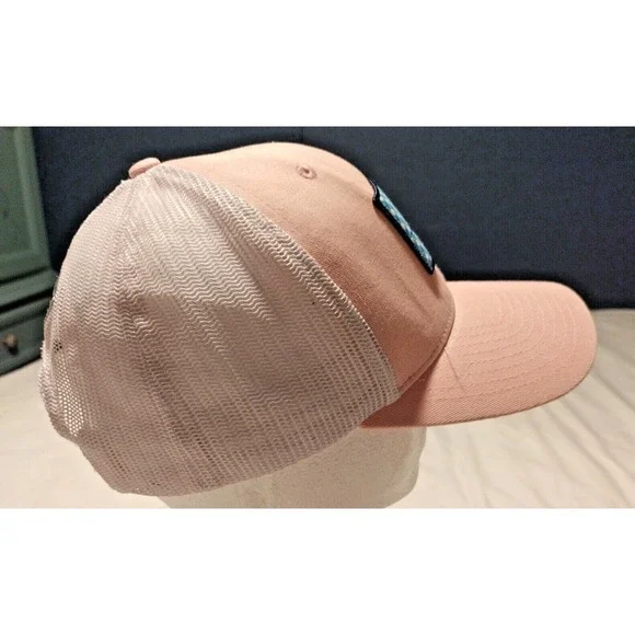 Columbia PFG Fishing Hat Cap Adjustable Snapback Pink Mesh Trucker Patch - Picture 4 of 10